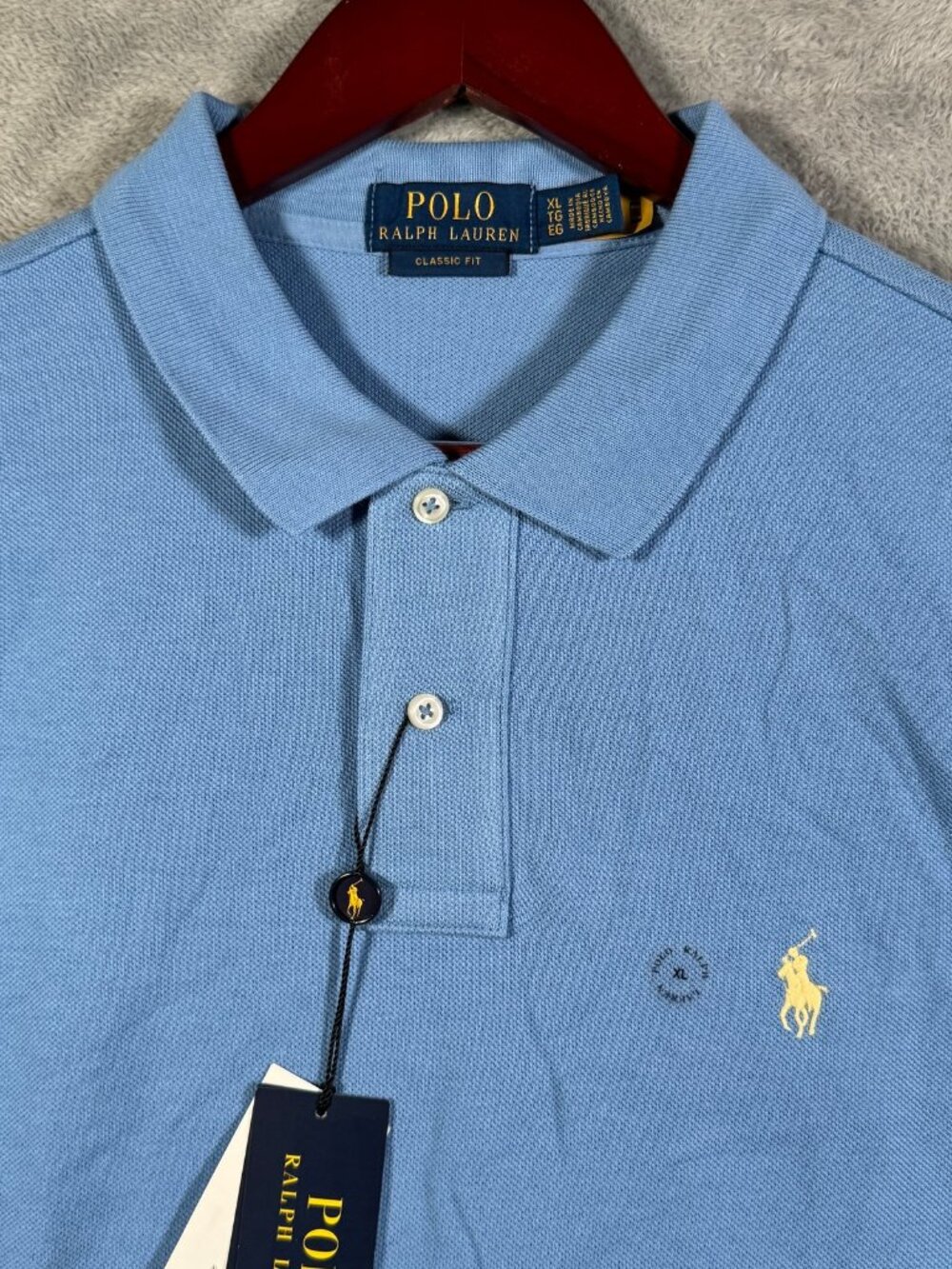 Polo Ralph Lauren Shirt Mens XL Blue Classic Fit Short Sleeve Mesh $118